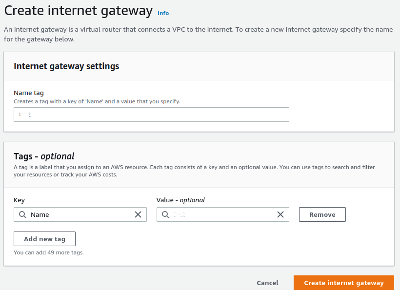 Amazon internet gateway