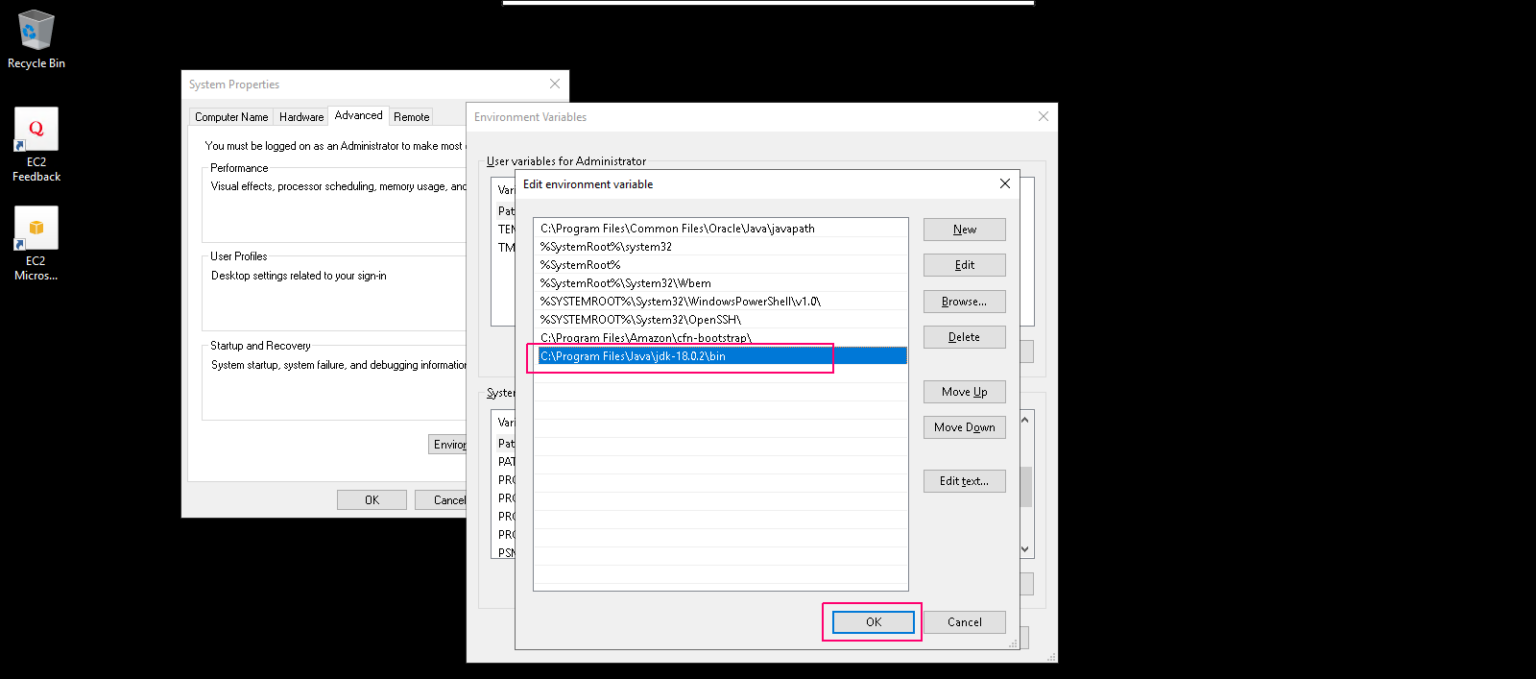 Step By Step to install & configure Java on window server 2019 base ...